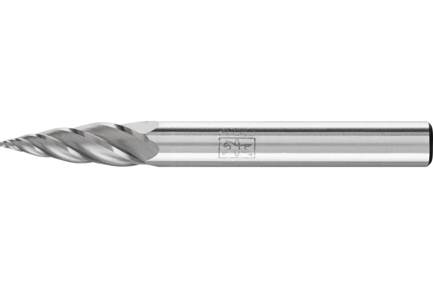 Picture of Pferd Carbide Bur SG-1 Pointed Tree Shape ALU Cut 1/4" x 5/8" x 1/4" Shank